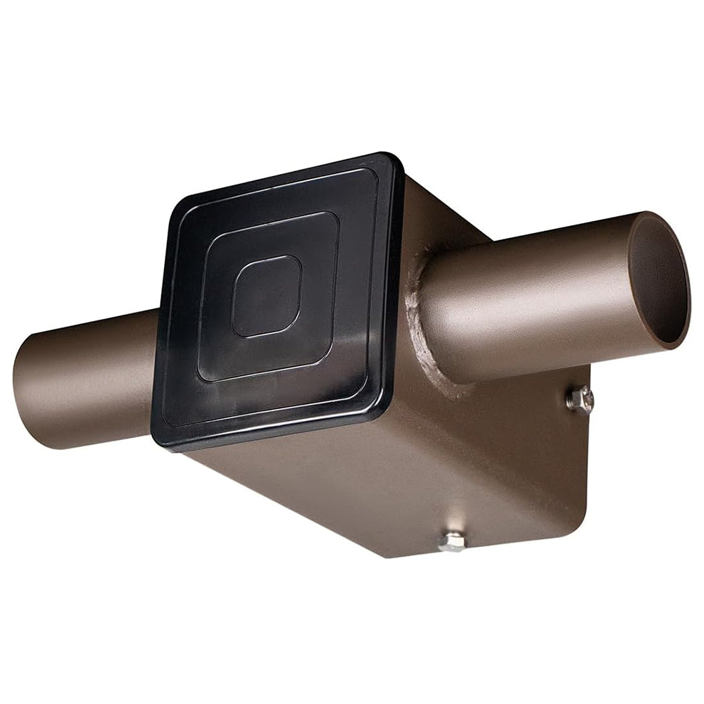 Twin 180° Horizontal Tenon Adapter for 4 inch Square Light Pole, Steel Mounting Bracket Accessories for Outdoor LED Shoebox Parking Lot Lighting