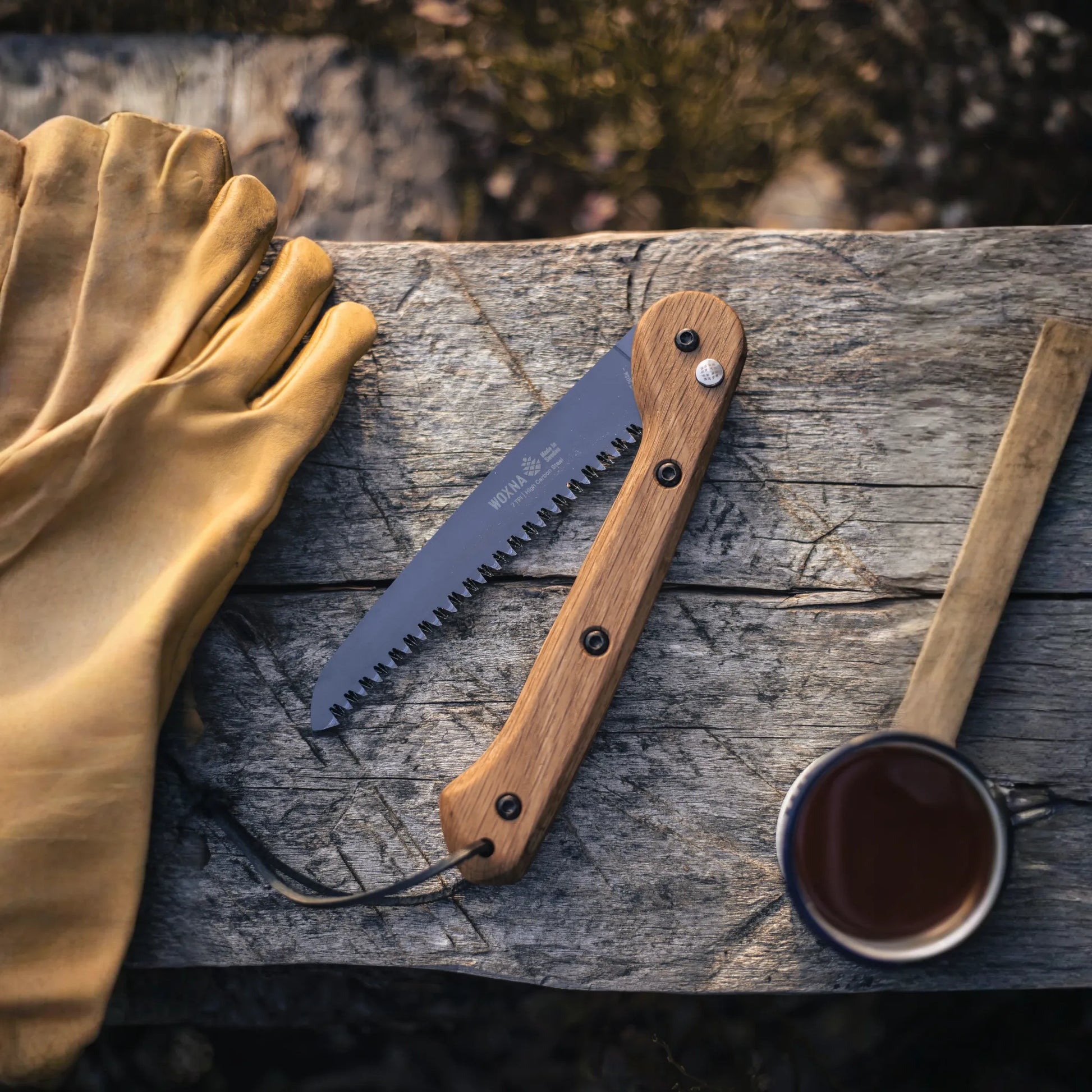 Woxna Hälsing Foldable Saw 7 inches - Oak & High Carbon Steel