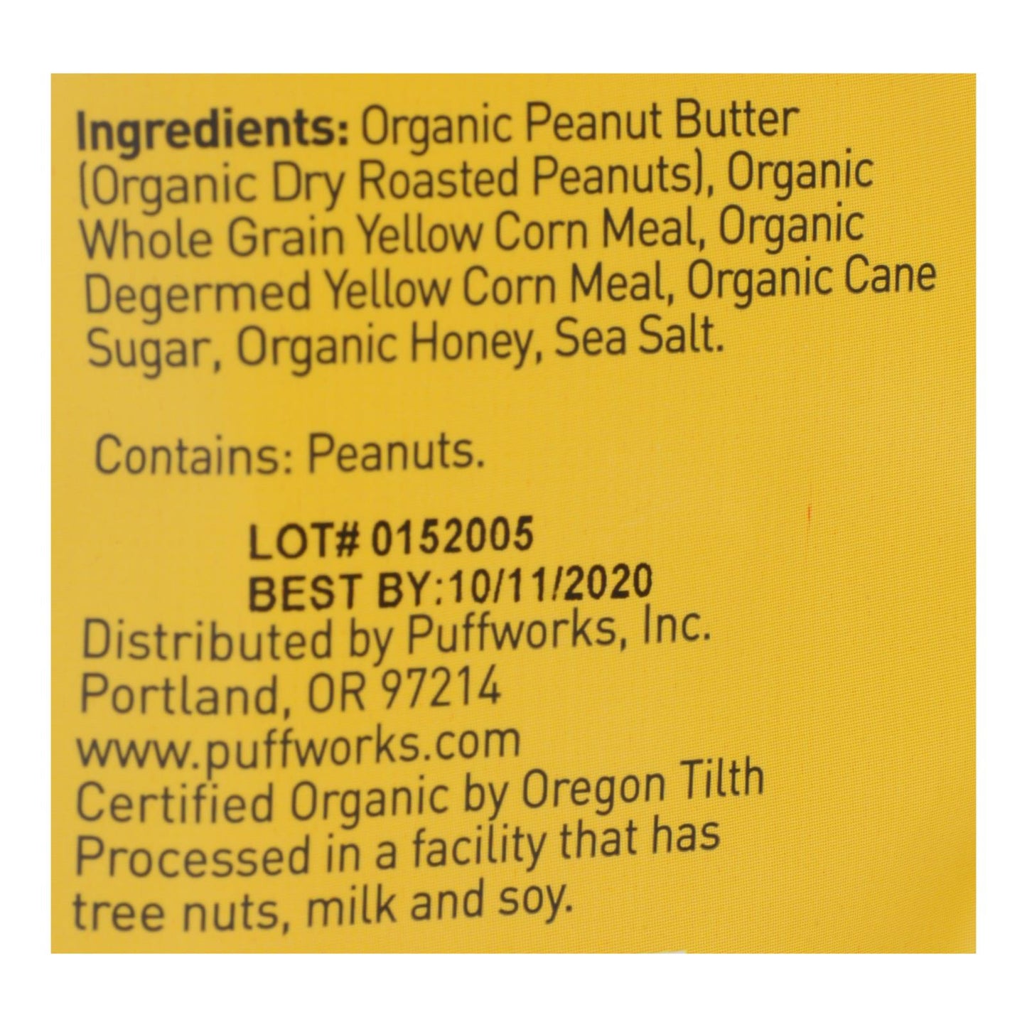 Puffworks - Puffs Honey Peanut Butter Gluten Free - Case Of 8-3.5 Oz