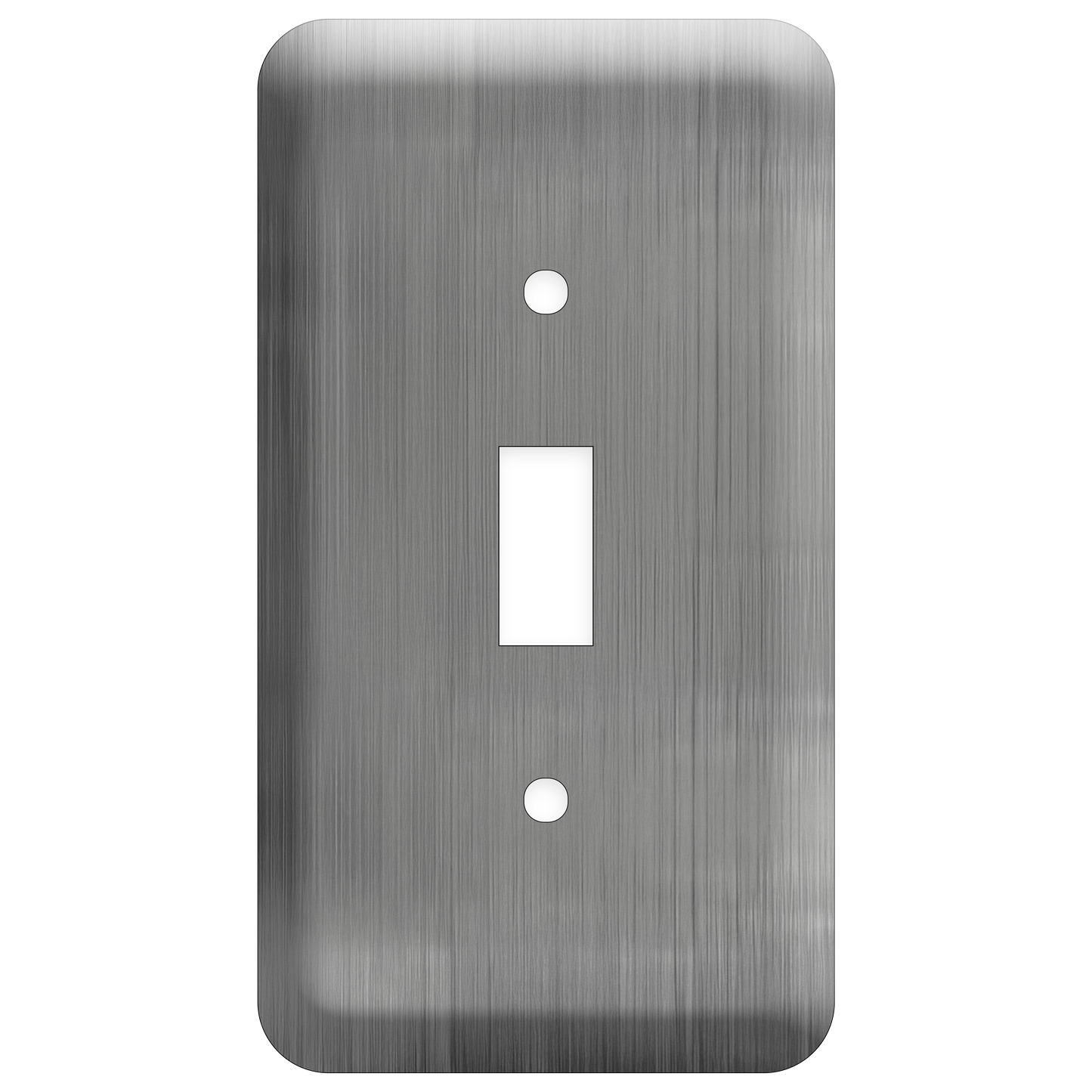 1 Gang toggle, Princess size, metallic finish wallplate