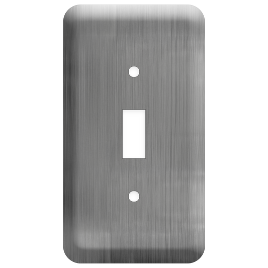1 Gang toggle, Princess size, metallic finish wallplate