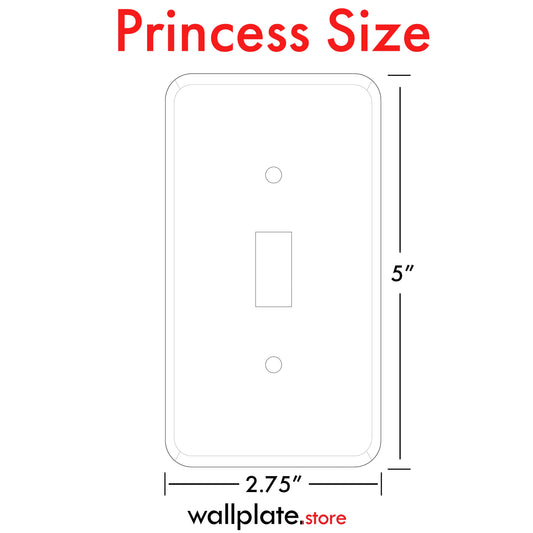1 Gang toggle, Princess size, metallic finish wallplate