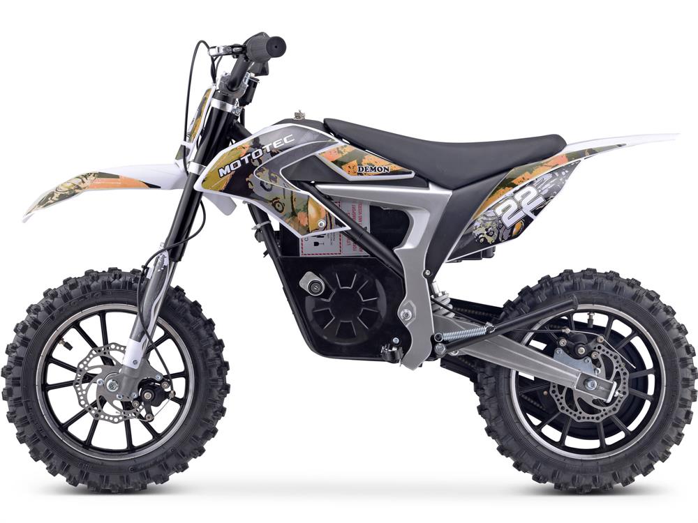 Mototec 36v 500w Demon Electric Dirt Bike Lithium Orange