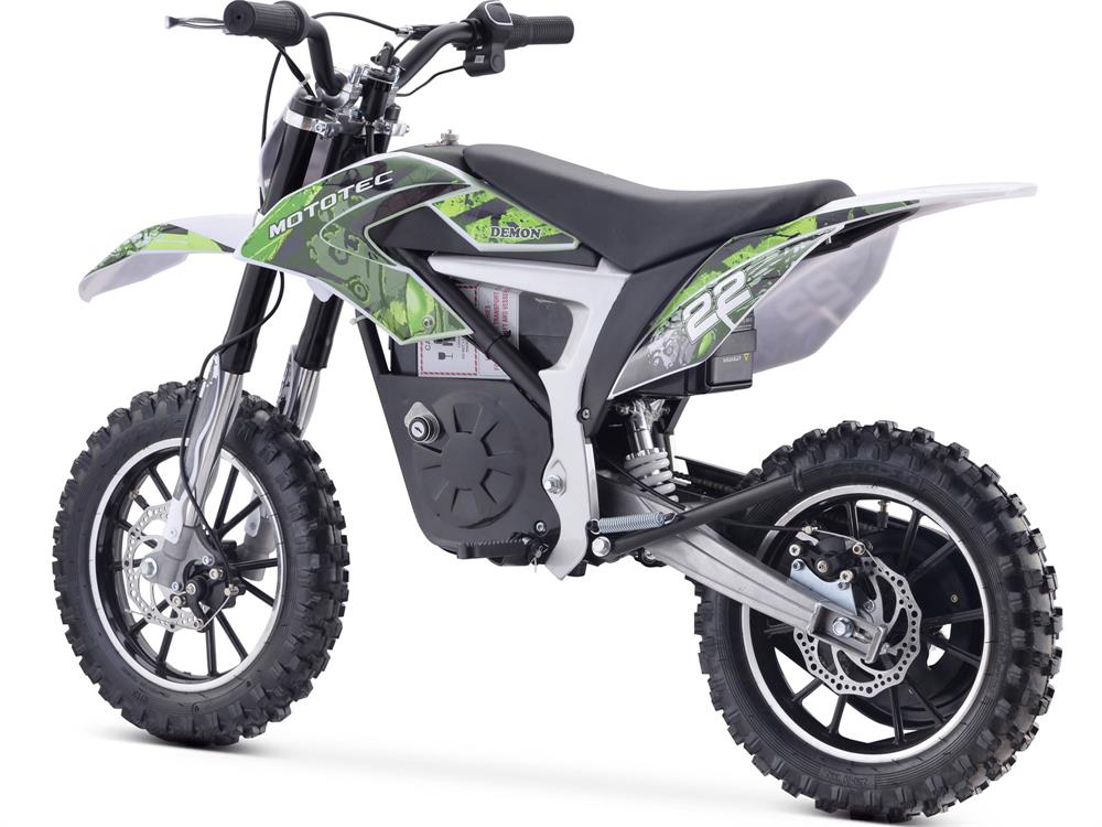 Mototec 36v 500w Demon Electric Dirt Bike Lithium Green