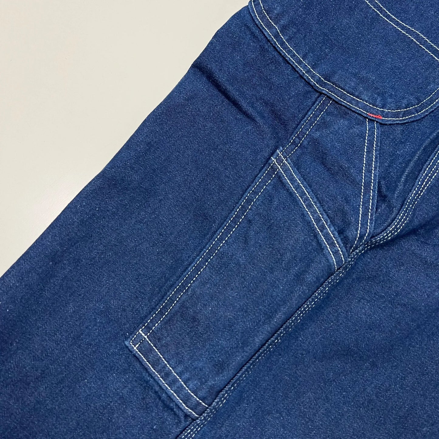 DICKIES Classic High Back Wide Leg Bib Overall Men's 32X30 Rinsed Indigo Blue