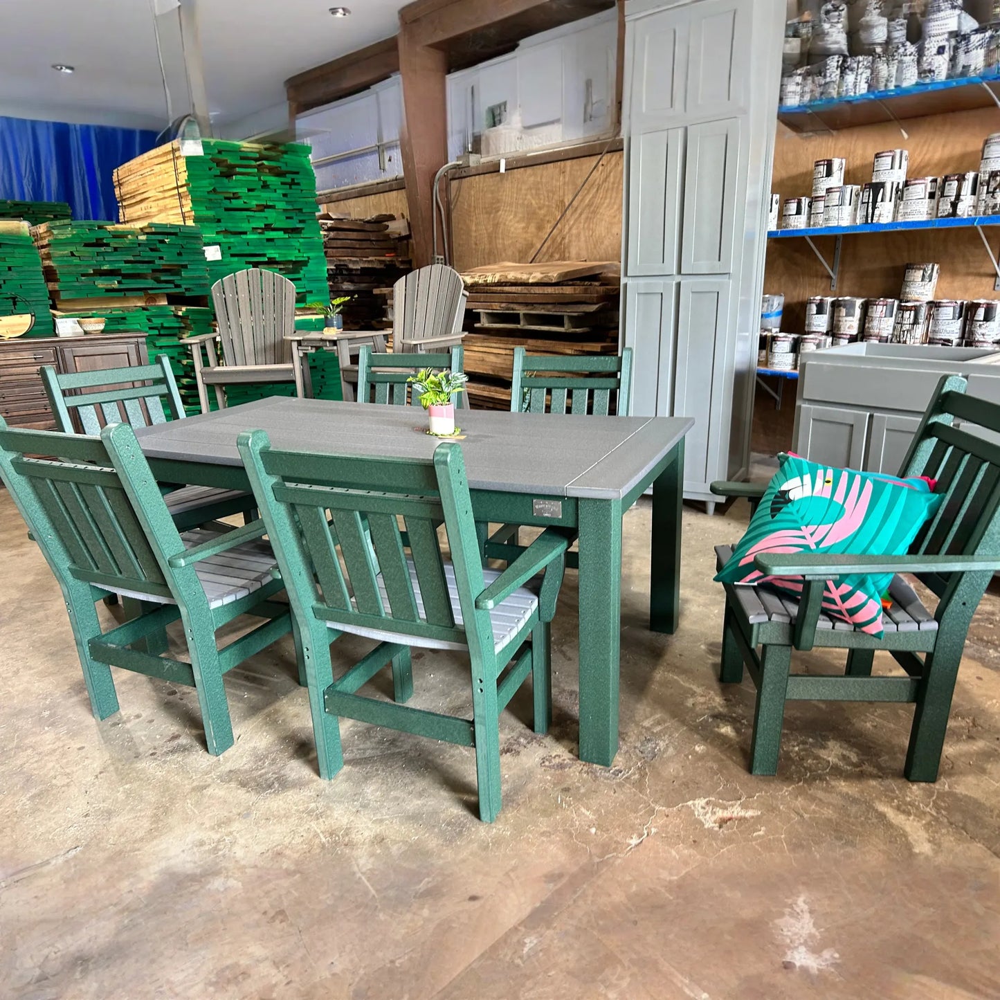 Post Leg Outdoor Dining Table
