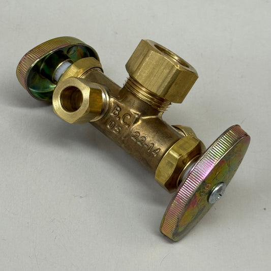 BRASSCRAFT  Dual Shut Off Outlet Stop 1/2" NOm CMP In X 3/8" OD COMP CR1901DVXR
