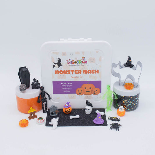 Monster Mash Halloween Sensory Kit, Halloween Sensory Play, Cognitive Development and Fine Motor Skills, Tactile Activities for On The Go, Sensory Toys for Preschoolers and Kids Ages 4, 5, 6, 7, 8