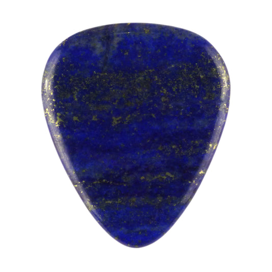 Lapis Lazuli Stone Guitar Or Bass Pick - 3.0 mm Ultra Heavy Gauge - 351 Shape - Specialty Handmade Gemstone Exotic Plectrum