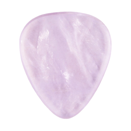 Light Amethyst Stone Guitar Or Bass Pick - 3.0 mm Ultra Heavy Gauge - 351 Shape - Specialty Handmade Gemstone Exotic Plectrum
