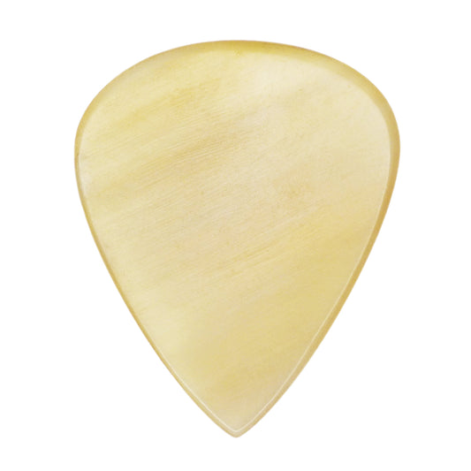White Buffalo Horn Guitar Or Bass Pick - 1.5 mm Heavy Gauge - 351 Shape - Natural Finish Handmade Specialty Exotic Plectrum