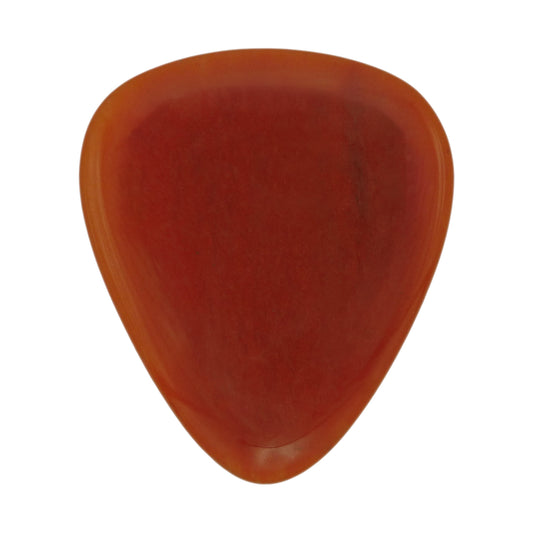 Brazilian Red Agate Stone Guitar Or Bass Pick - 3.0 mm Ultra Heavy Gauge - 351 Shape - Specialty Handmade Gemstone Exotic Plectrum