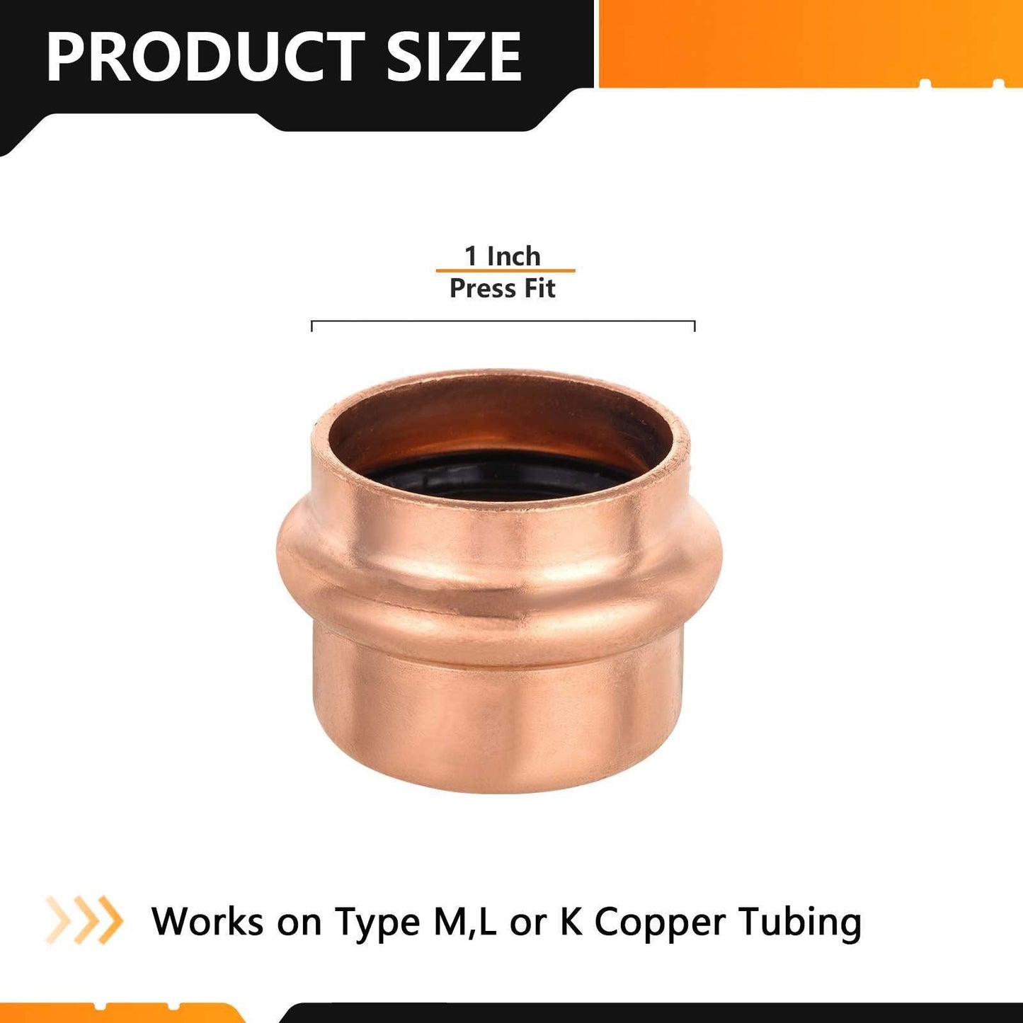 1" Press Copper Cap (Lead Free)
