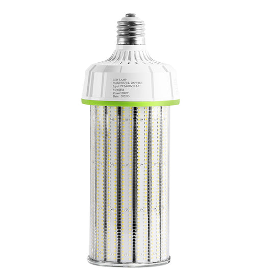 80W 100W 120W 160W 200W 250W 300W 5000K Daylight E39 Large Mogul Base LED Corn Light Bulb, High Voltage Optional for Garage Warehouse UL DLC Listed