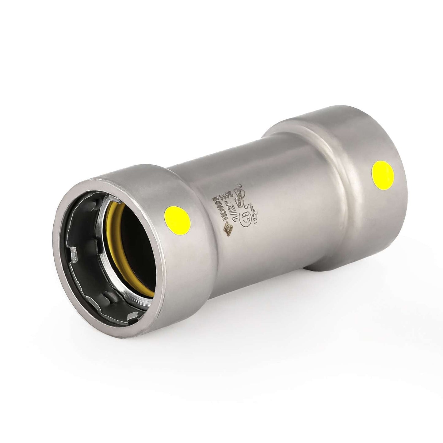 1-1/4" Carbon Press Coupling, No Stop