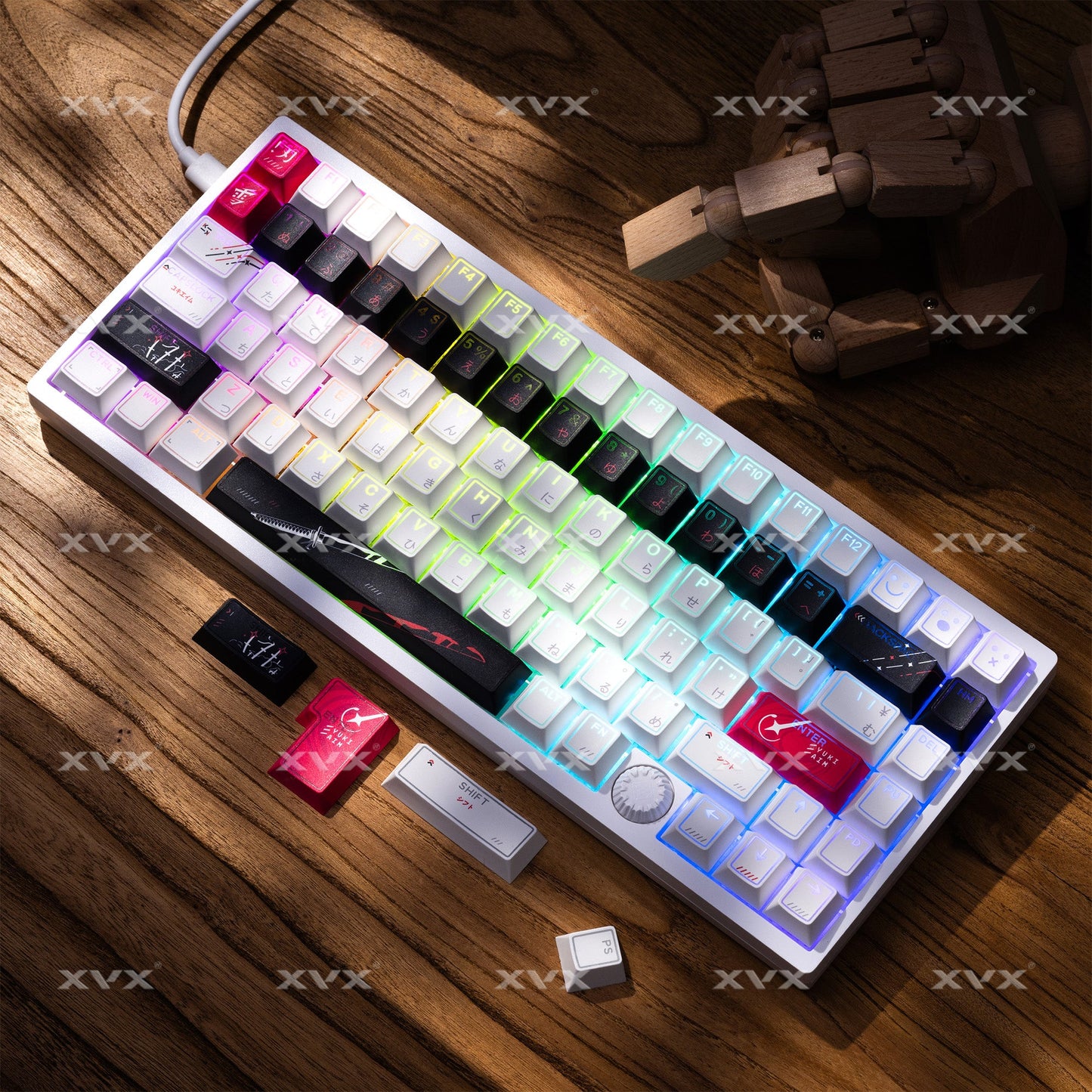 XVX PRISM Shine-Through  Double shot Cherry Profile PBT Keycap Set 142-key