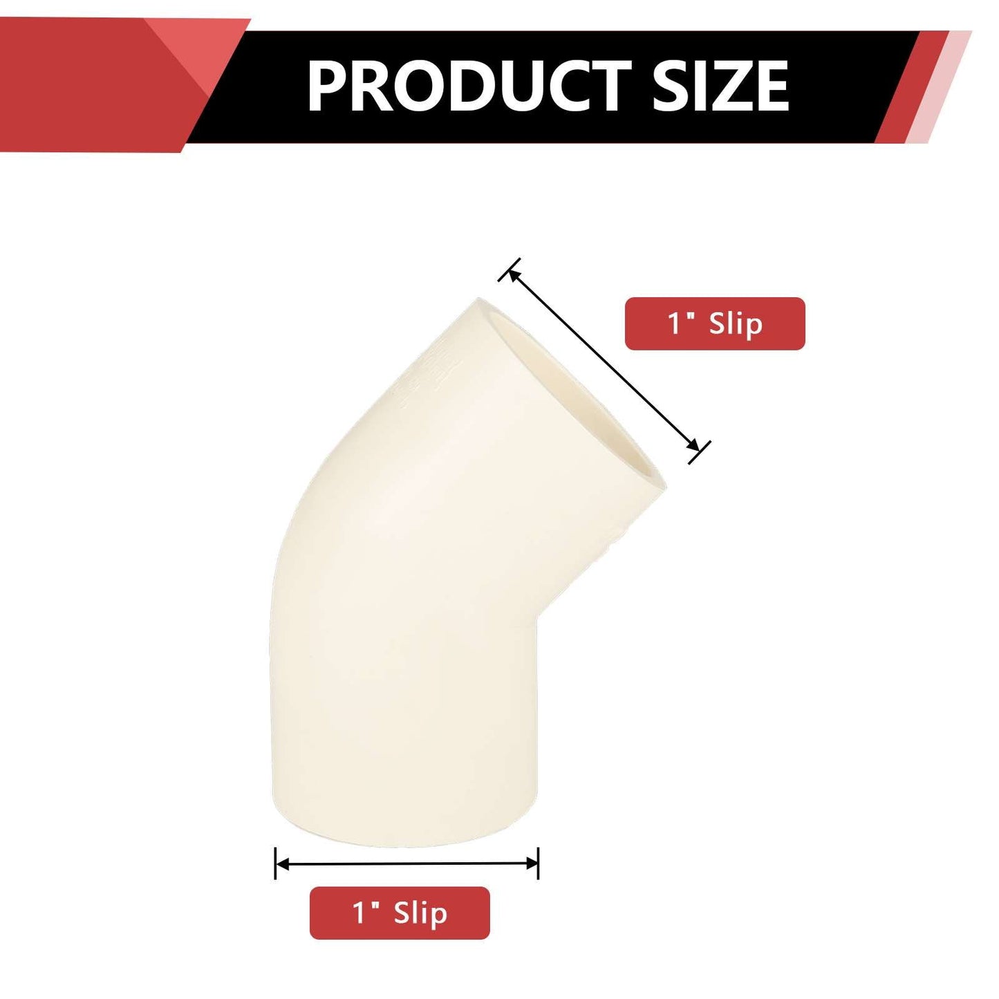 1" CPVC CTS 45° Elbow (Socket)