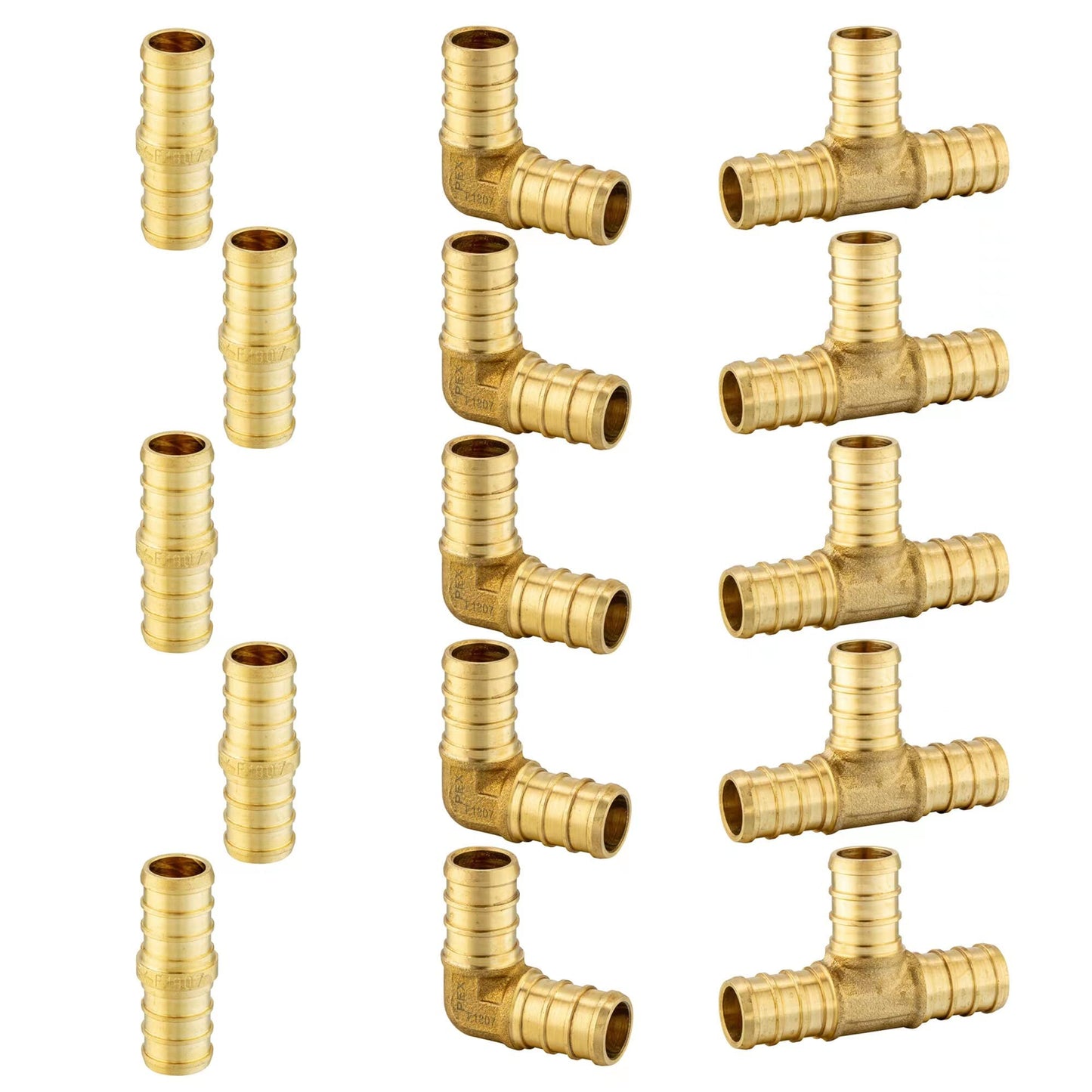 1/2" 2 x100ft, 200ft PEX-B Tubing (Blue & Red), Brass PEX Fittings, Crimping Tool, Cinch Clamps, Cutter, J Clamps (All in One Bundle)