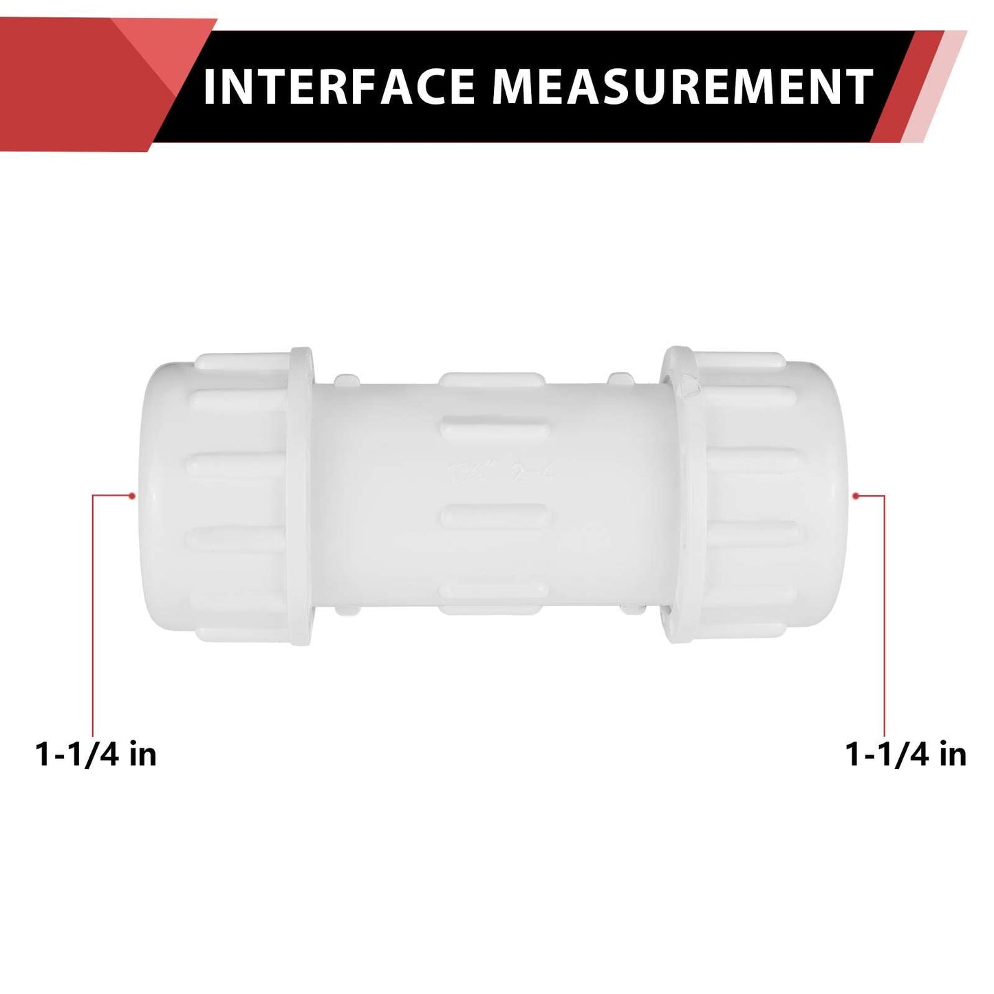 1-1/4" PVC Compression Coupling