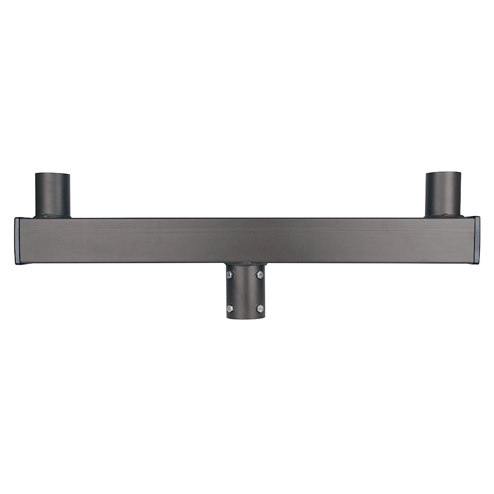 Bullhorn Tenon Adapter with 2 Arms for 2-3/8" LED Shoebox Parking Lot Pole Lights, Street Light & Area Light Heavy Duty Round Pole Mounting Bracket