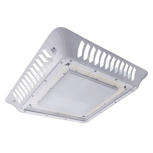 LED Canopy Gas Station Light 150W 200W Daylight 5000K, 1-10V Dimmable Outdoor Waterproof High Bay Garage Subway Light Fixture 120-277V UL DLC Listed