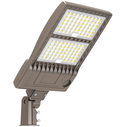 LED Parking Lot Area Light 240W 320W 140LM/W 5000K Shoebox Lights Waterproof Commercial Street Lighting Fixture, High Voltage Optional UL DLC Listed
