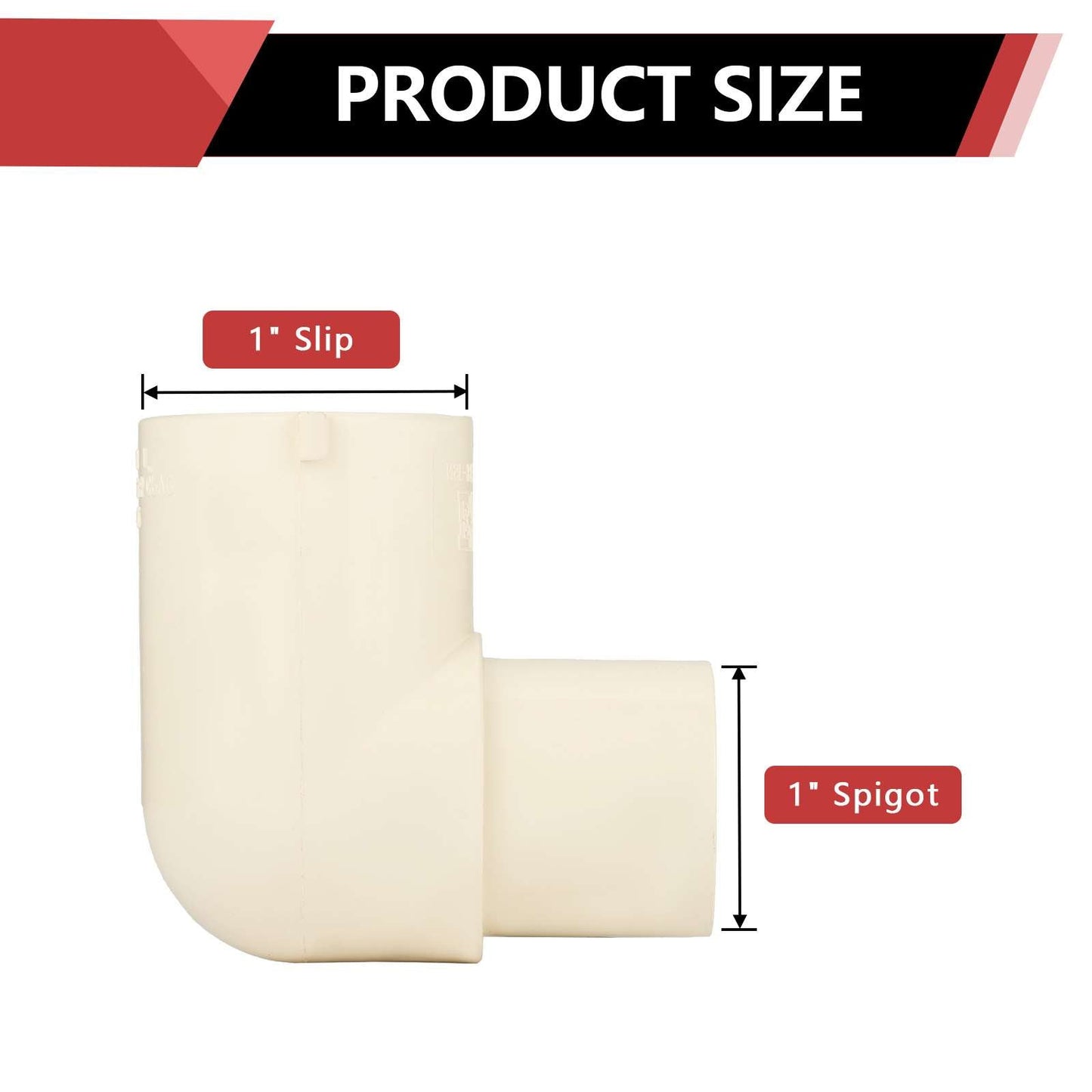 1" CPVC CTS 90° Street Elbow (Spigot x Socket)