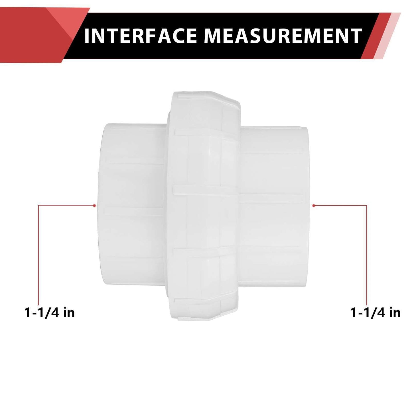 1-1/4" PVC Socket Union