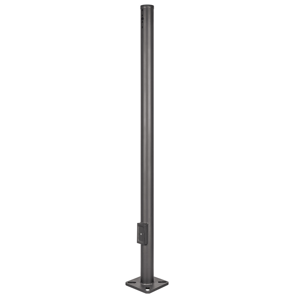 Round Straight Steel Poles 3in 4in 5in 10ft 15ft 20ft 25ft 30ft Heavy Duty Steel Light Poles for LED Parking Lot Area Lighting, Accessories Included