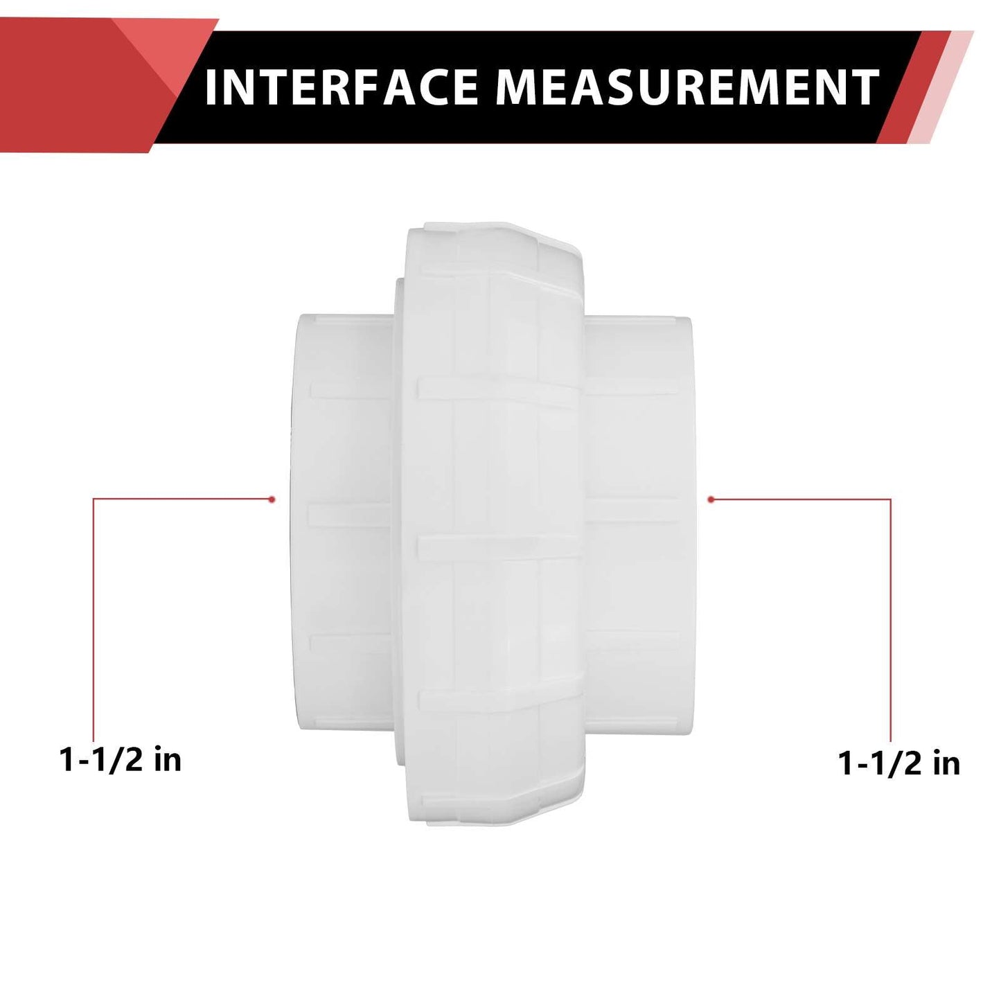 1-1/2" PVC FIP Union