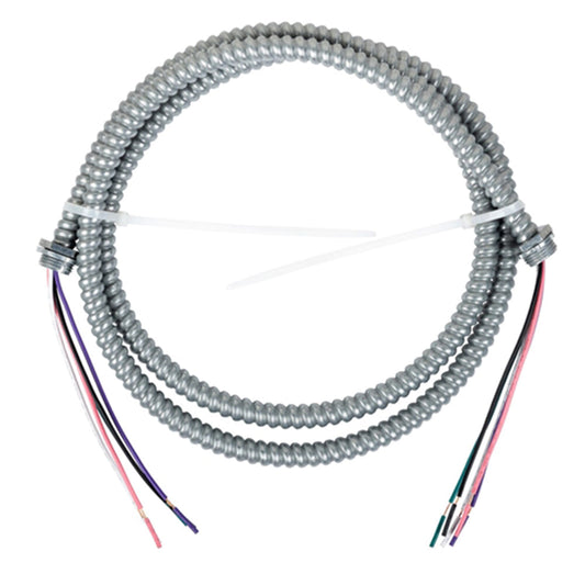 5 Conductor Flexible Electrical Conduit, 6FT 3/8 inch Aluminum Flexible Conduit