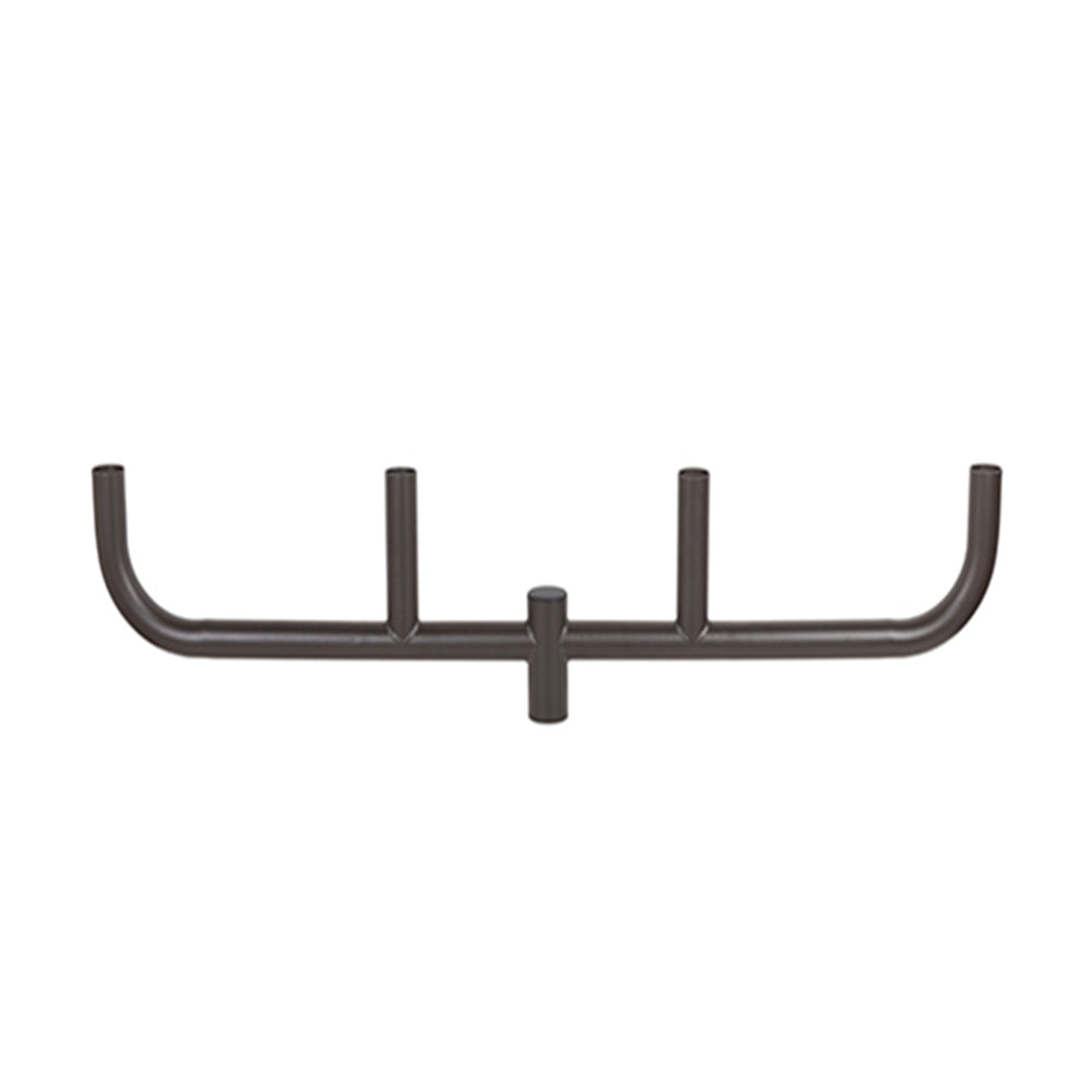 Quad Bullhorn Bracket with 4 Arms Inline, Pole Top Mount Bullhorn Tenon Adapter for 4 2-3/8 inches Slip Fitter Light Fixture,Bottom Portion 3 inches