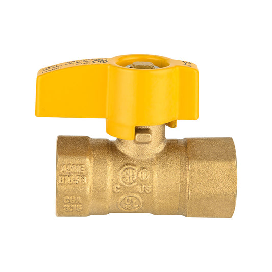 1/2" FNPT Gas Valve, Yellow