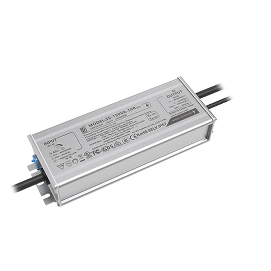 Sosen SS-150VA-56B 150W LED Driver Power Supply Transformer 100V-277V AC to 22-56V DC Low Voltage Output for Outdoor Light and Any 24V DC led Lights