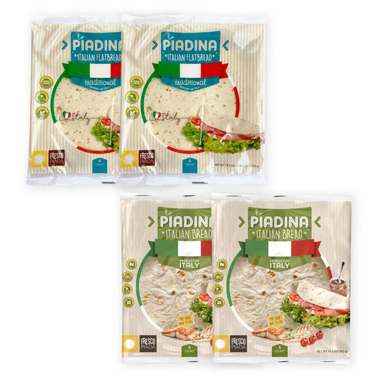 Piadina Oil & Traditional - Mixed Bundle 2+2 pack (16 count)