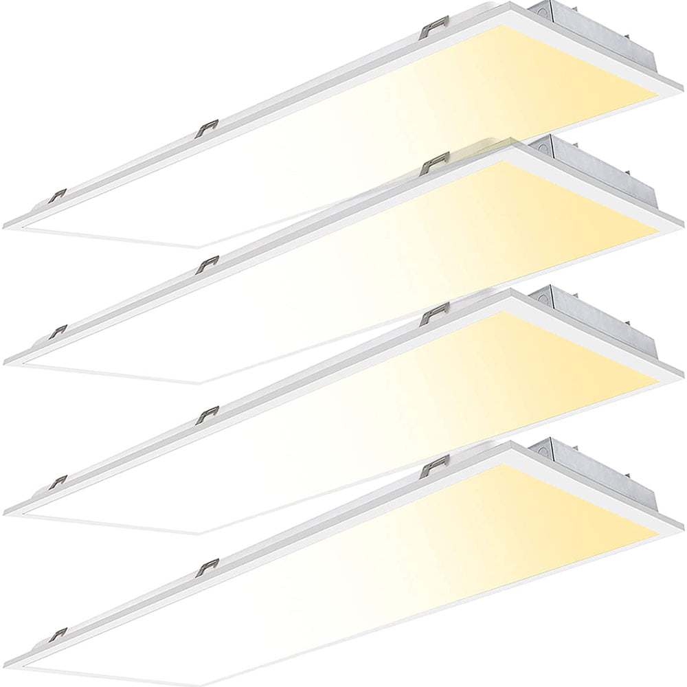 2x4 LED Backlit Panel Light, 30W 40W 50W 60W 72W Tunable, 3000K 3500K 4000K 5000K 6500K CCT Rotatable, Dimmable Drop Ceiling Lights DLC Listed-4 Pack