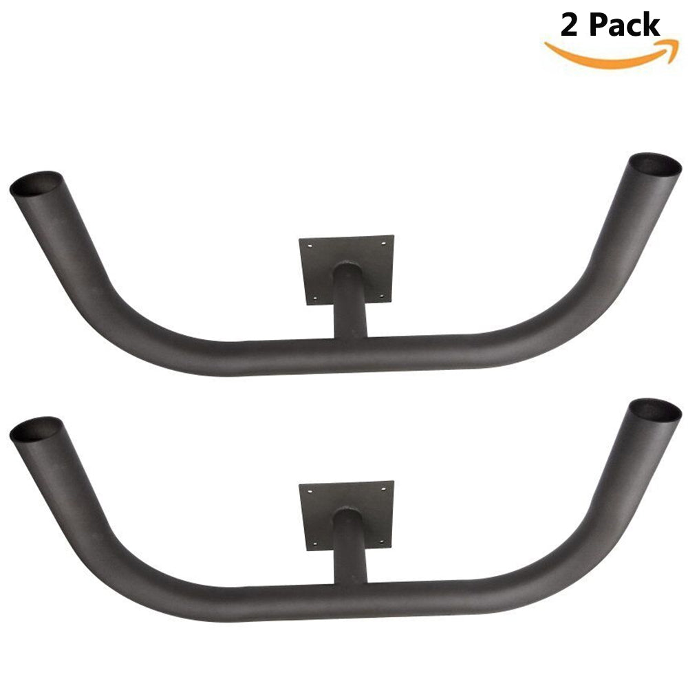 Double Bullhorn Wall Mount Bracket,Tenon Adapter with 2 Arms Pole Bracket with 2-3/8in Slip Fitter Mount LED Area Light Fixture-2 Pack