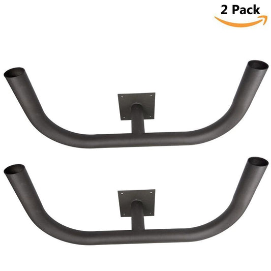 Double Bullhorn Wall Mount Bracket,Tenon Adapter with 2 Arms Pole Bracket with 2-3/8in Slip Fitter Mount LED Area Light Fixture-2 Pack
