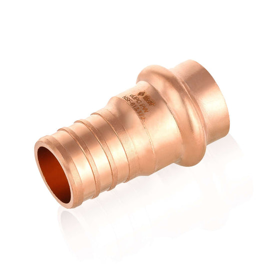 1/2" Press Copper x 3/4" PEX Crimp Adapter (Lead Free)