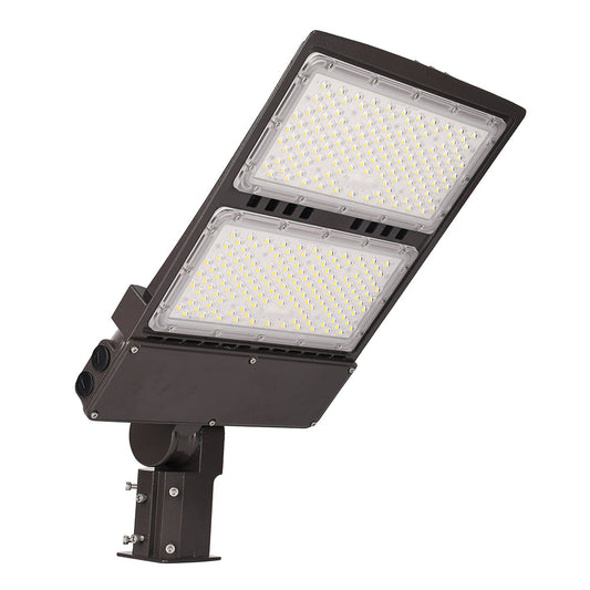 50W 100W 150W 200W 300W LED Parking lot Light 5000K Outdoor Street Area Lights IP65 LED Shoebox Commercial Security Lighting Fixture UL DLC Listed
