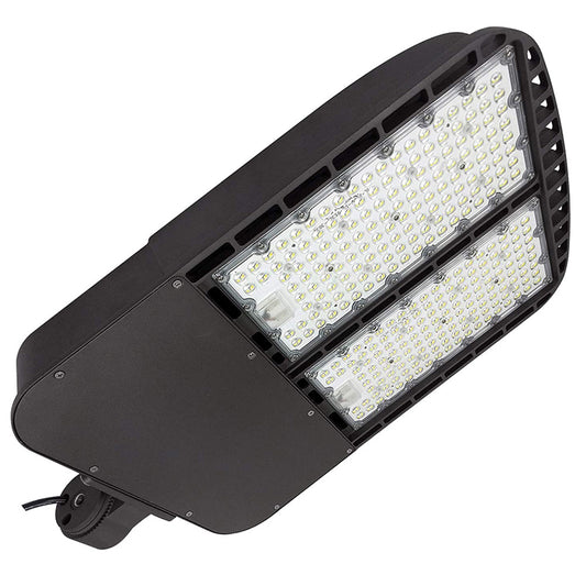 400W LED Parking Lot Lighting, 56800LM 5000K 0-10V Dim LED Shoebox Street Area Light Fixture for Roadway, Mount/High Voltage Optional UL DLC Listed