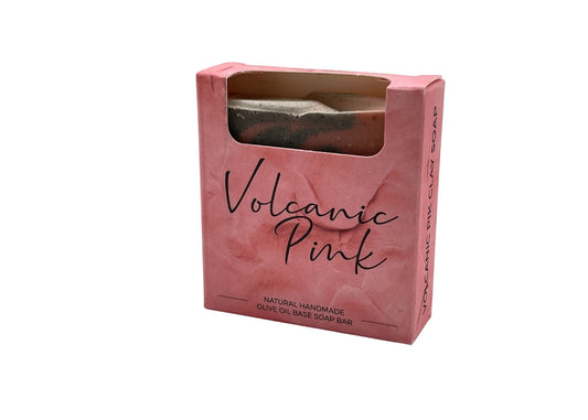 ARTISAN HAND MADE SCENTED VOLCANIC PINK CLAY SOAP