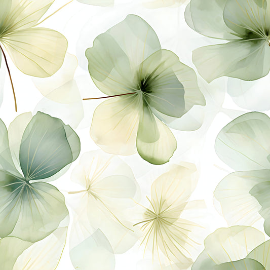 Green Clover Watercolor Wallpaper