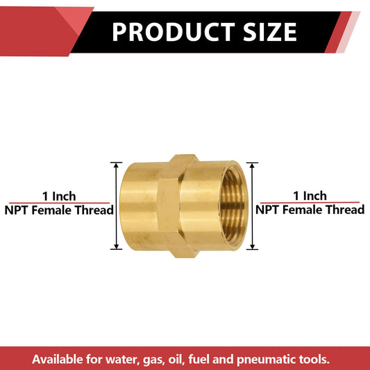 1" Female NPT Brass Hex Connector