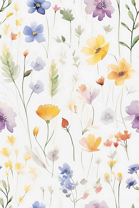 Watercolor Wild Flower Wallpaper