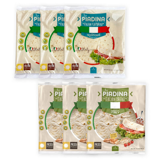 Piadina Oil & Traditional - Mixed Bundle 3+3 pack (24 count)