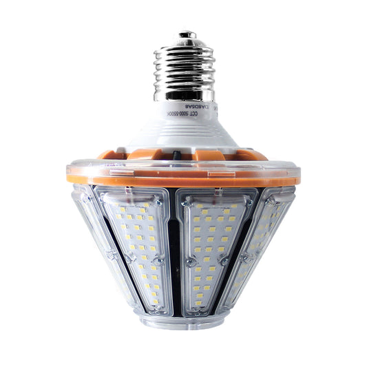 30W 40W 50W 60W Super Bright Corn LED Light Bulb E26/E39 Mogul Base 5000K Daylight Commercial Grade LED Bulb for High Bay Area Lighting ETL DLC Listed