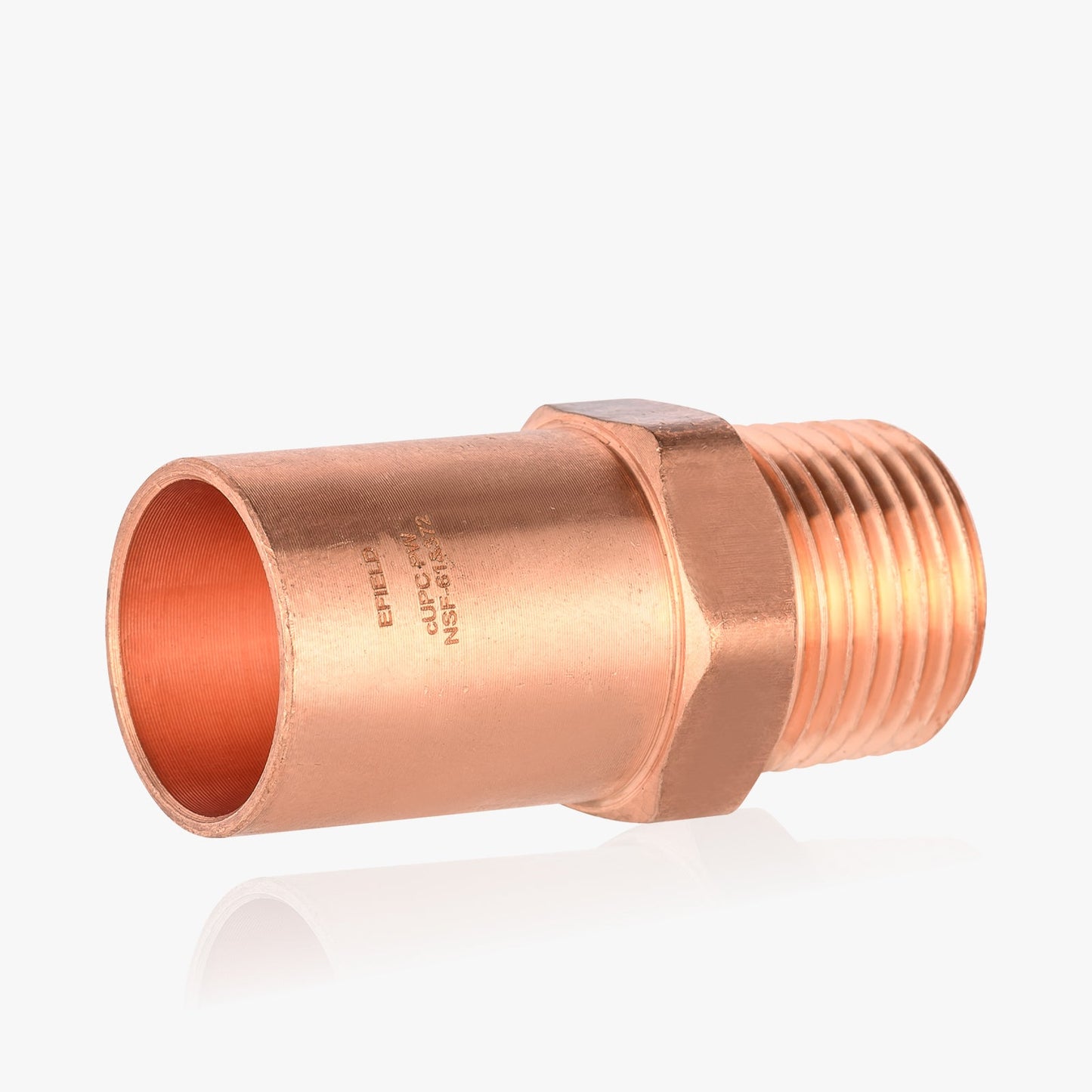 1" FTG Press x 3/4" Male Threaded Copper Street Adapter (Lead Free)