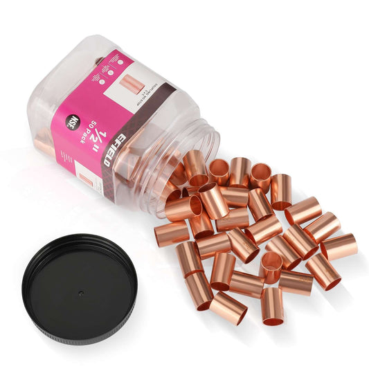 1/2" Copper Coupling, No Stop