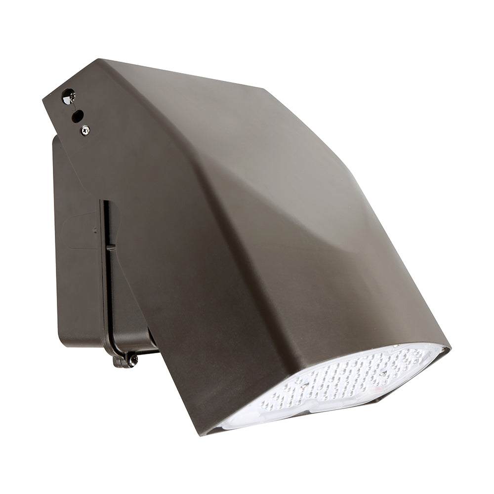 27W 40W 67W 80W Adjustable Outdoor Wall Lights,4000K 5000K 130LM/W 100-300W HPS/HID Equiv Commercial LED Wallpack Lighting Fixture for Area Light